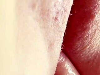 Sensual pussy licking and fingering leads to orgasm close up