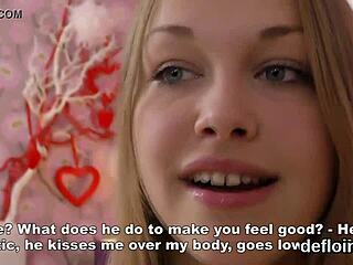 Innocent Nympho Stretches Slim Twat Hard!