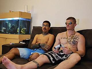 went to play video games with skatist23cm and ended up in gay fun