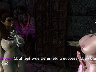 Scarlet's Spell Mishap in Skyrim with Futanari Riding Monster Cock