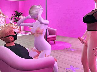 Wife cheats with husband's friend and futanari mistress in wild preview