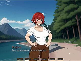 Tomboy love in hot forge hentai game ep 4 - femdom titjob in the kitchen?