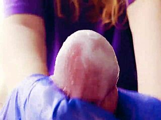 Asmr masturbation in gloves with a lot of cum 😊