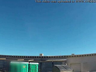 redhead swallows cum at outdoor gloryhole