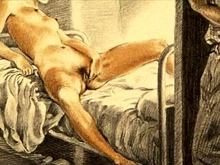 अरे, ये विंटेज इरोटिक एनिमे इलस्ट्रेशन चेक करो