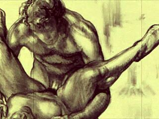 अरे, ये विंटेज इरोटिक एनिमे इलस्ट्रेशन चेक करो