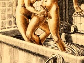 अरे, ये विंटेज इरोटिक एनिमे इलस्ट्रेशन चेक करो