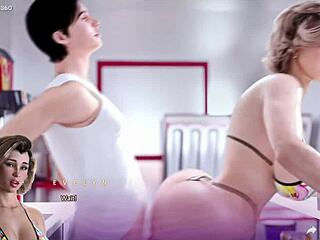 i fill stepmom ass with huge cock and cumshot in hentai game