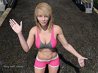 I just can’t stop starin’ at Katia’s big boobs in training!