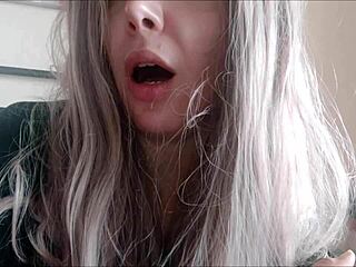 Is this good girl burping or flashing huge nipples?