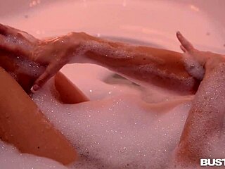 Horny Goddess Jasmine Jae Seduces with Busty Masturbation in Bath Tub