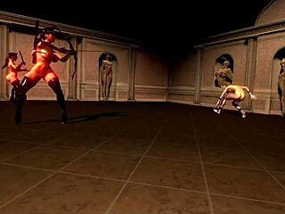 In Citor3 femdomination 3D VR game, mistress rides male in cowgirl anal finale