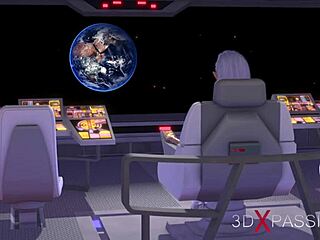 earth orbit sci-fi android bangs hot blonde in wild action 🚀