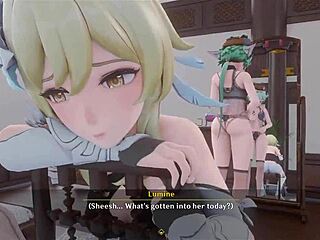 Pinksama Brings Wild Lesbian Futanari Action in Mondstadt Night