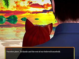 my new family playing game with redhead milf and big tits