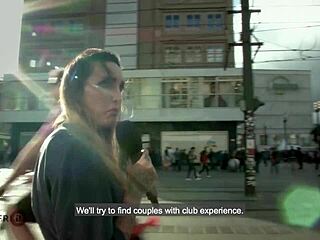 German Street Couple Bangs Hard on Camera