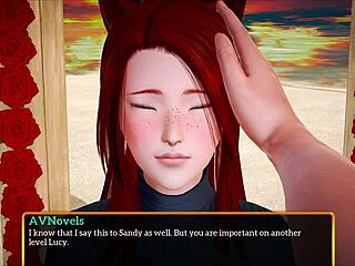 my new family playing game with redhead milf and big tits