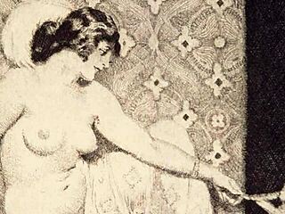 Vintage animalation from retro hentai cartoon series