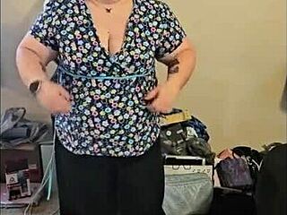 Bbw Dance to Milkshake with Teasing Moves. Watch Her Strip and Shake That Fat Brunette Body!