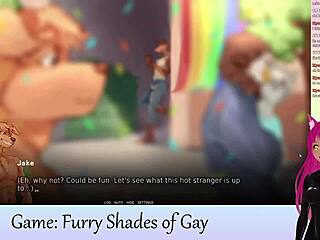 Vtuber Lewdneko dives into furry gay game Shades of Gay Part 1
