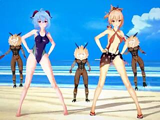 Genshin Characters in Wild 3D Hentai MMD Action Scenes