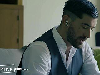 Boss jerks off watching hot assistants tease and bareback fuck in office - DisruptiveFilms