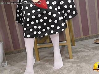 Hey, wanna watch Katerina Hartlova play with boobs and pussy in pinup style?