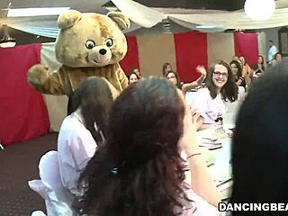 Bride-to-Be Leads Wild Dick-Sucking Party. Group Striptease Turns Into Full Orgy.