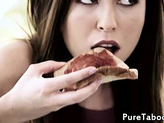 Horny babe gets intensely drilled in doggystyle and cumsprayed on her face.