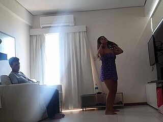 homemade latina model perrea, rubbing my dick with her big ass