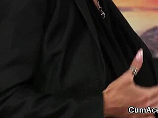 spicy idol gets facial cumshot and eats all the cum in pov