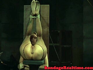 Busty Sub Slave Punished Hard in Garage Scene