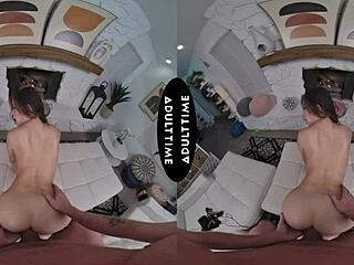 Scarlett Alexis Grips Kyle Mason's Cock in VR Tit-Grabbing Action