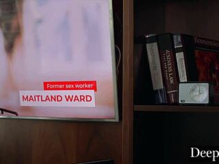 Maitland Ward Delivers Dark Lesson With Intense Blowjob in Stockings