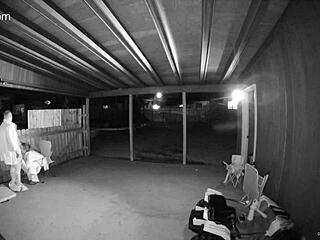 homemade outdoor exploration with bent over positions