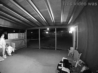 homemade outdoor exploration with bent over positions