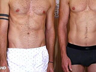 yo, check muscled hunks with big dicks in shower!