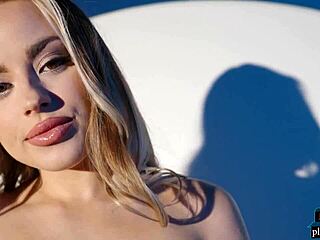 Sexy blonde milf Anna Claire Clouds strips for Playboy