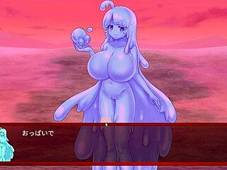 Succubus Duel Battles Slime Succubus in Anime Game