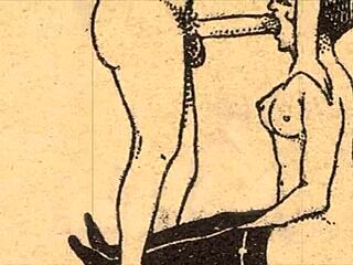 Detailed Erotic Alphabet Featuring Vintage Anime Characters In Retro Style