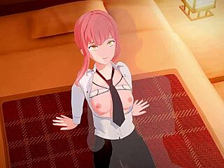 Ohh, Miss Makima moans so loud while gettin’ penetrated in this 3D hentai, dang it!