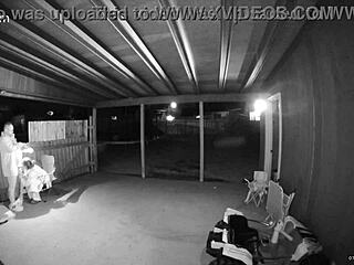 homemade outdoor exploration with bent over positions