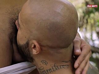 In the bush, this gay guy gets FUCKED deliciously by a MONSTER COCK in a fetish scene.