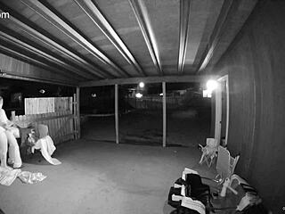 homemade outdoor exploration with bent over positions