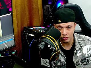 Hey, watch Gih Spanic bend this redhead over the podcast table to show off!