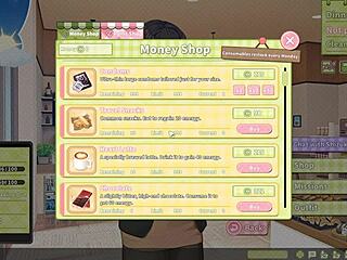 Summer Clover harem game: blonde step sister rides giant cock