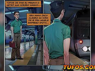 this hot girl without panties on the dark subway, light at the end of the train, cumming like crazy