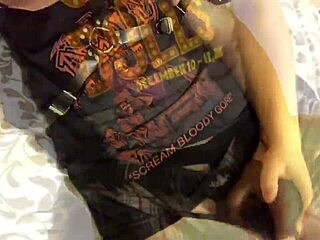 this gay metalhead bodybuilder is playing with his big cock all alone.