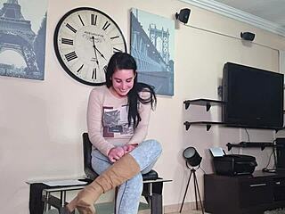 At the casting, teen drinks piss during wild interview session. Clothes ripped in frenzy.