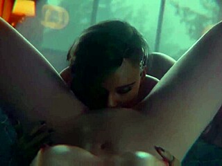 Two lesbians engage in pussy licking and muff diving in 3D animation.